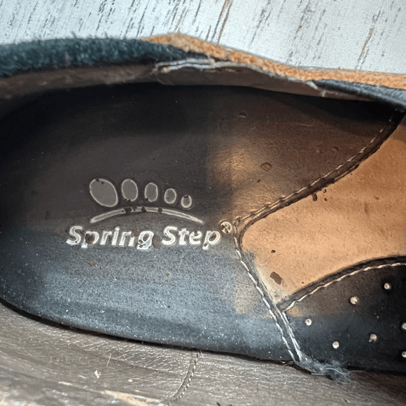 Spring Step Burbank slip on brown embossed shoes Size 9.5 - Picture 10 of 12